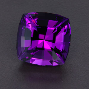 Purple Stepped Square Cushion Amethyst Gemstone 18.78 Carats