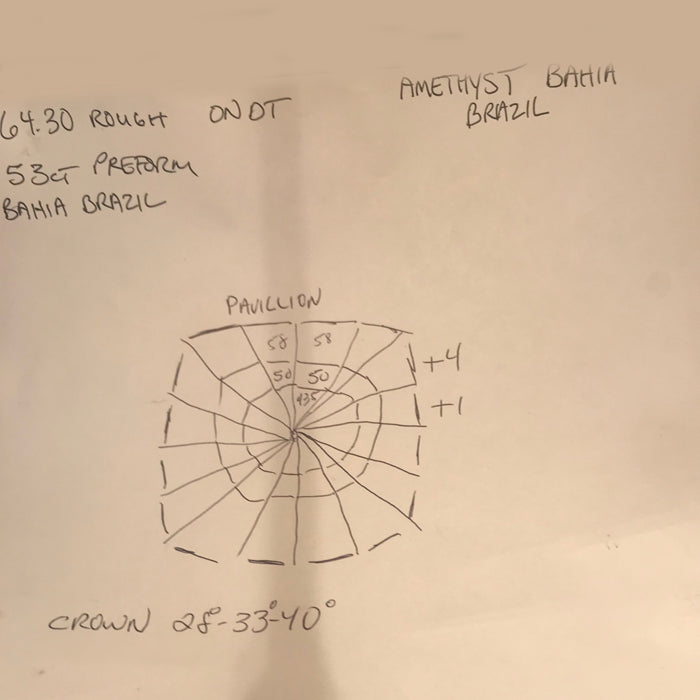 Purple Stepped Square Cushion Amethyst Gemstone 18.78 Carats