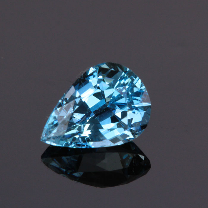 Blue Pear Shape Aquamarine Gemstone 2.28 Carats