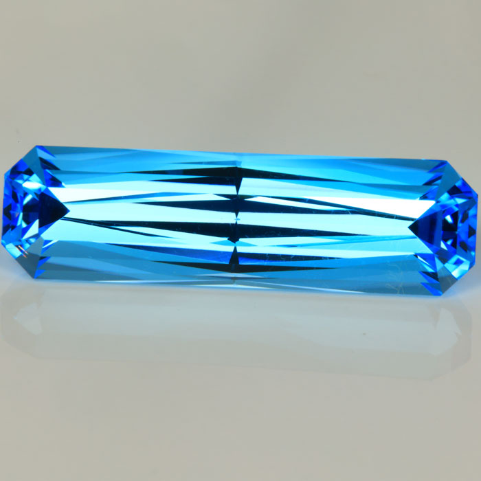 Modified Emerald Cut Blue Topaz