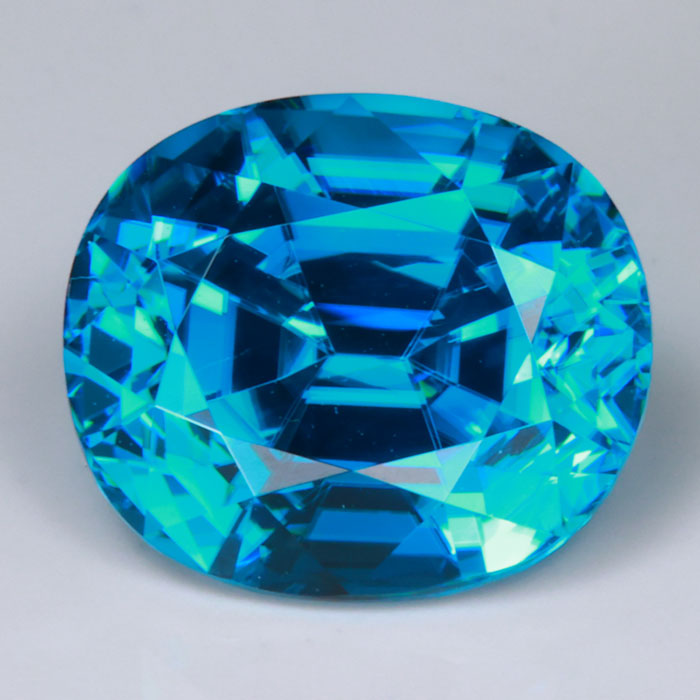 Oval Blue Zircon Gemstone 6.53 Carats