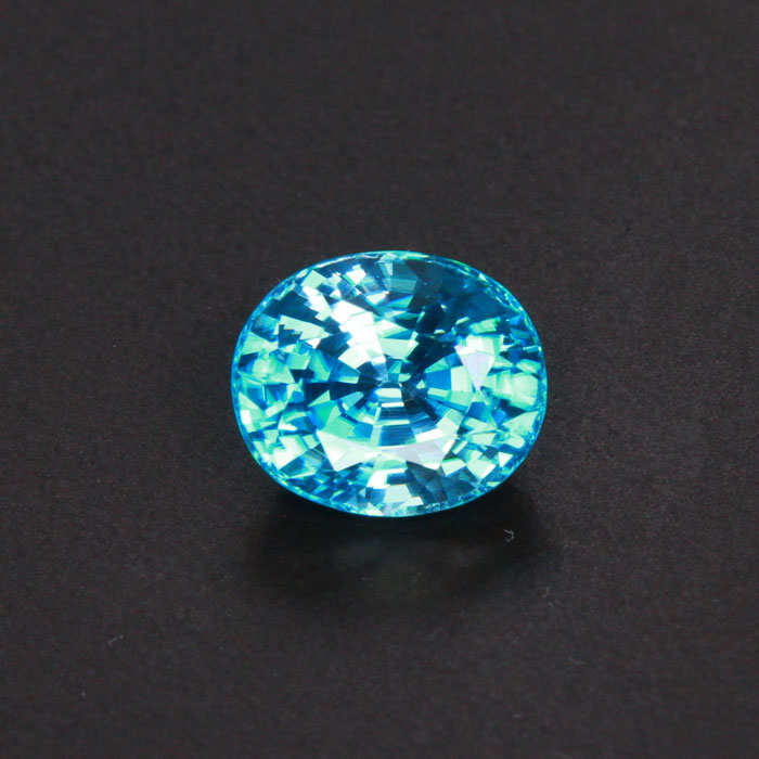 Blue Zircon Oval Gemstone 4.41 Carats
