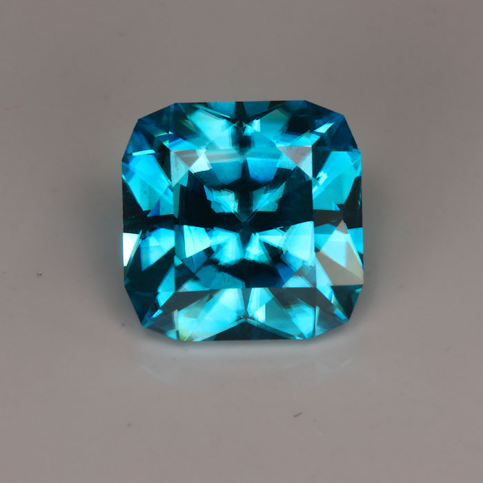 Square Cushion Blue Zircon Gemstone 5.11 Carats <B>(HIDDEN GEM)</B> (SOLD TO ANDREW)