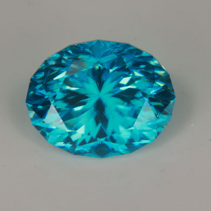Oval Blue Zircon Gemstone