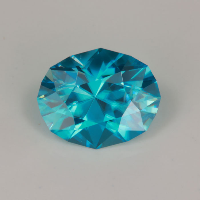 Oval Blue Zircon Gemstone