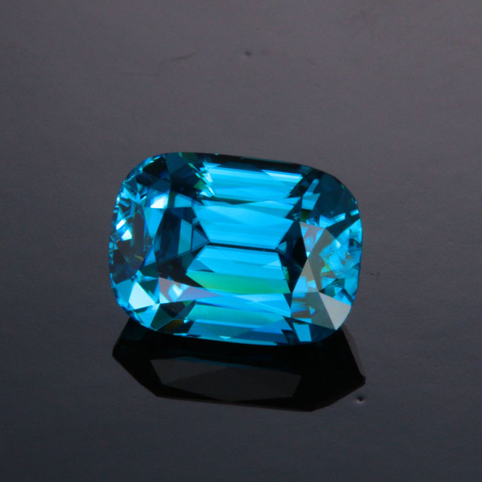 3.90ct Antique Cushion Blue Zircon