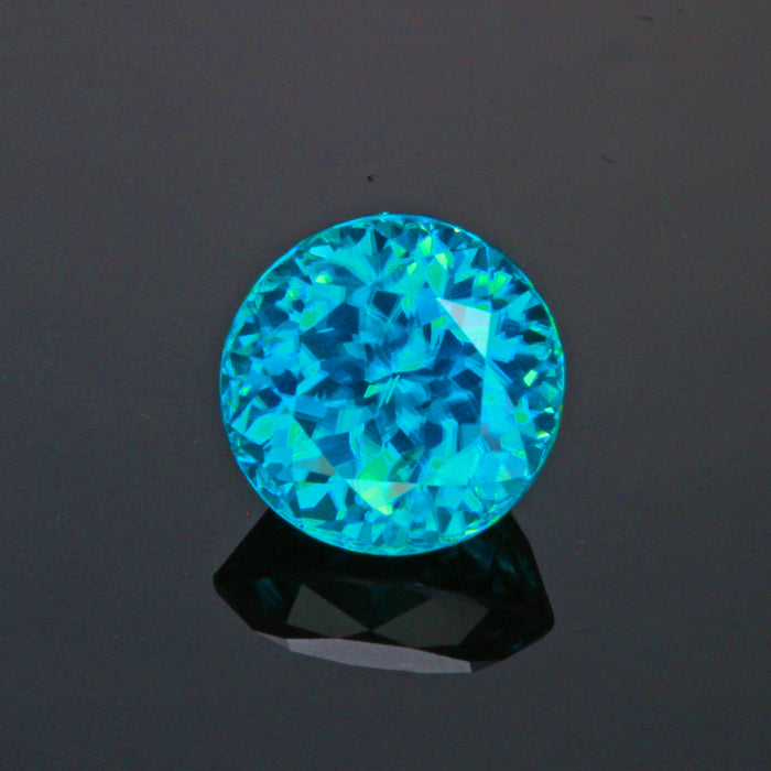 8.21ct Round Brilliant Cut Blue Zircon