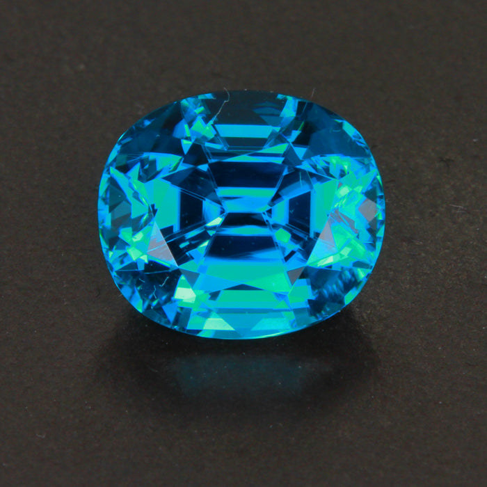 Oval Blue Zircon Gemstone