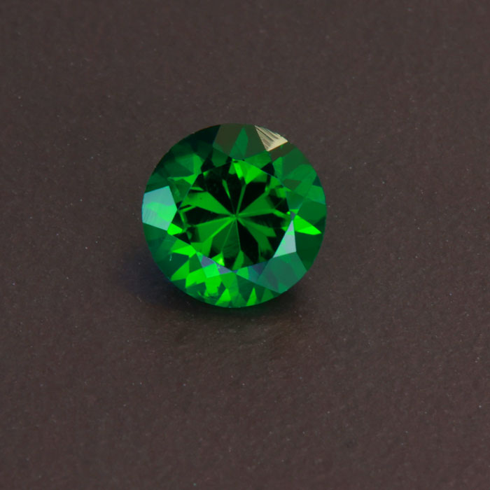 Vivid Green Round Brilliant Cut Chrome Tourmaline Gemstone 1.28 Carats