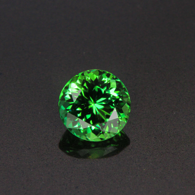 Green Round Brilliant Cut Chrome Tourmaline Gemstone 1.42 Carats