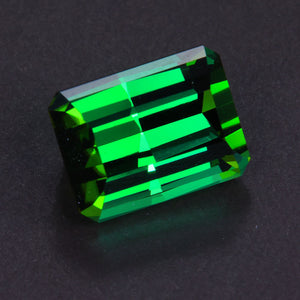 Green Emerald Cut Tourmaline Gemstone 7.58 Carats