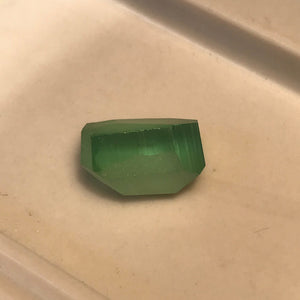 Green Emerald Cut Tourmaline Gemstone 7.58 Carats