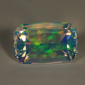 Crystal Stepped Antique Cushion Opal 31.12 Carats