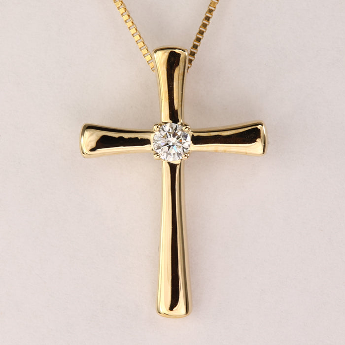 Vintage Cross Diamond Pendant, Yellow Gold – Gigi Clozeau - Jewelry