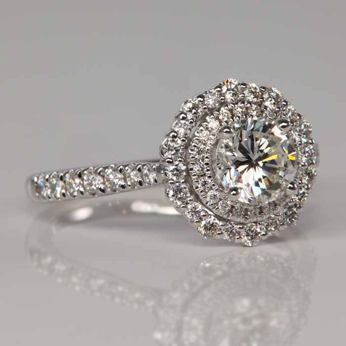 Diamond Engagement Ring with Double Halo