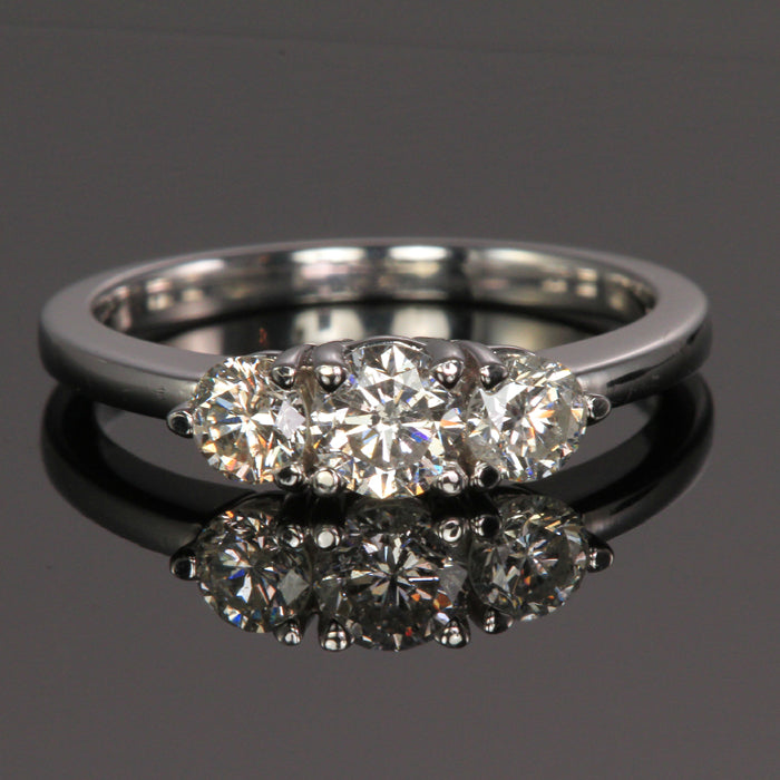 9.) (Limited Time Price Reduction) 14K White Gold Diamond Ring .98 Carats