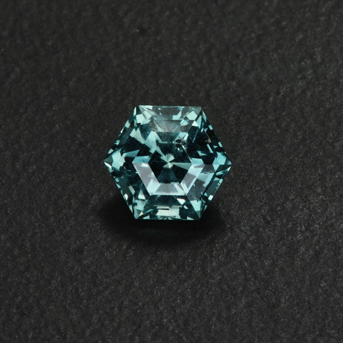 Blue Green Stepped Hexagon Montana Sapphire Gemstone .94 Carats