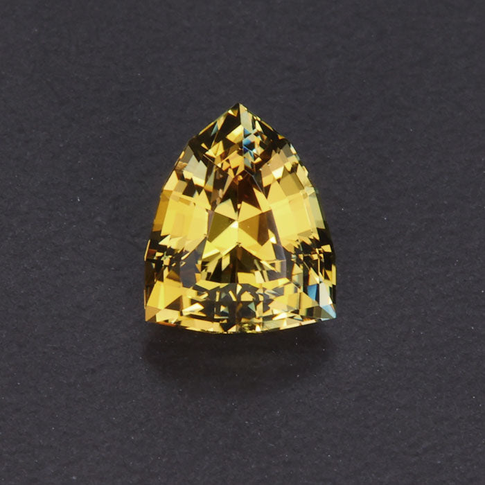 Shield Cut Fancy Tanzanite Gemstone 2.46 Carats Green-Yellow