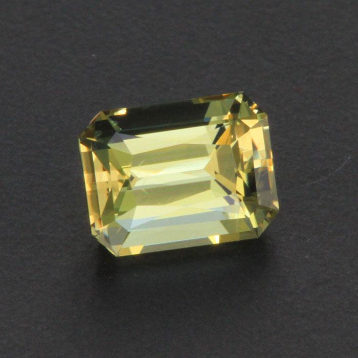 Yellow Fancy Emerald Cut  Tanzanite Gemstone 3.95 Carats