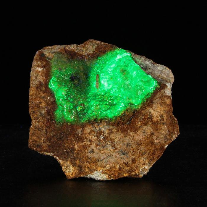 Glowing Hyalite Opal Rock Specimen