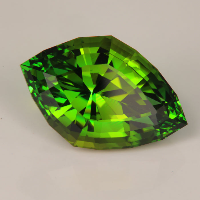 Fine Green Tourmaline Nigeria Kite Cut Shield Shape