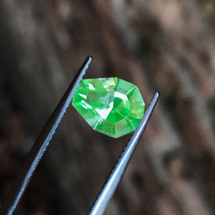 Green Pear Shaped Daylight Flourescent Hyalite Opal 1.80 Carats