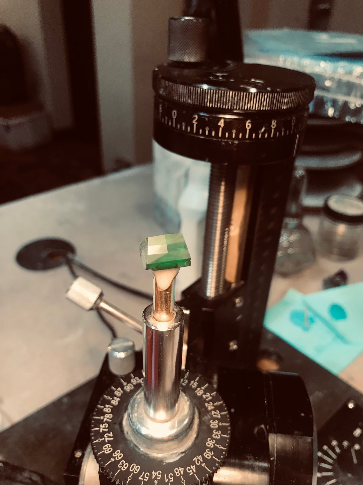 Green Emerald Cut Tourmaline Gemstone 7.58 Carats