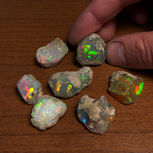 Ethiopian Opal Rough Crystal Cutting Specimens Fine