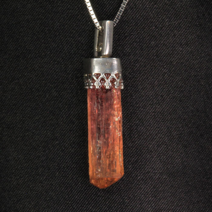 sterling silve topaz crystal pendant