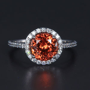 White Gold Imperial Zircon Ring