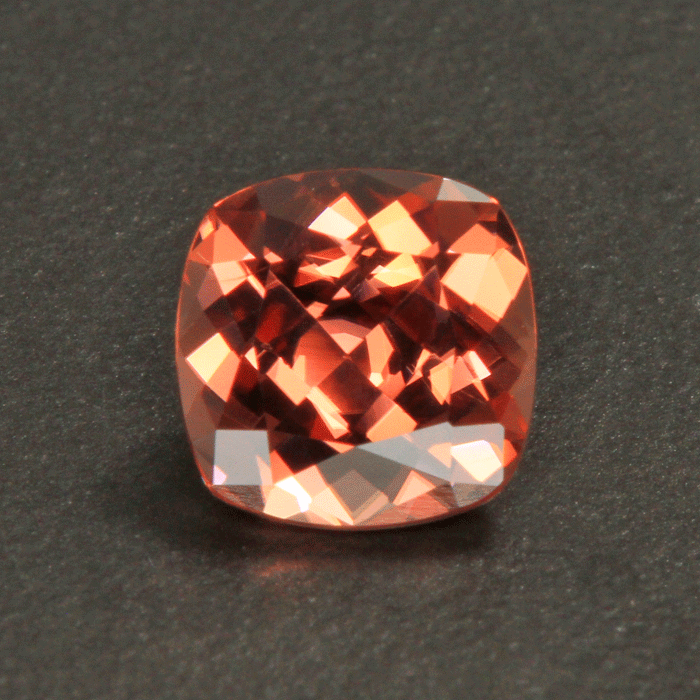 Square Cushion Imperial Zircon Gemstone 3.28 Carats