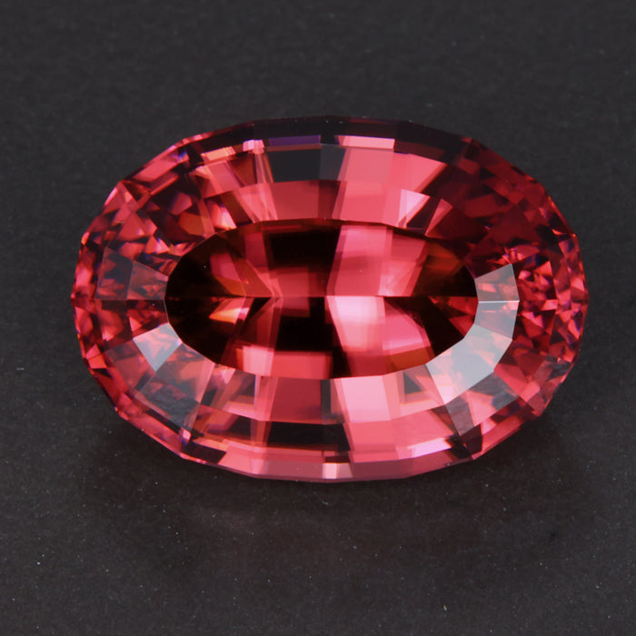 Red Oval Imperial Zircon Gemstone 19.00 Carats