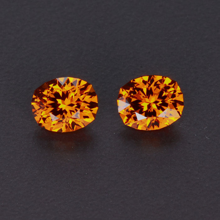 Pair of Oval Mali Garnet Gemstones 3.13 Carats