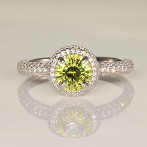 Mali Garnet and Diamond ring