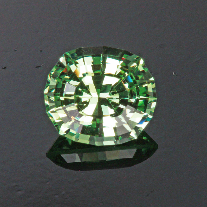 antique cushion Merilani Mint Garnet 