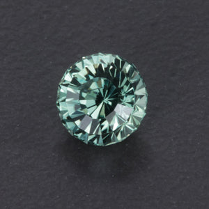 Bluish Green Round Brilliant Montana Sapphire Gemstone 1.45 Carats