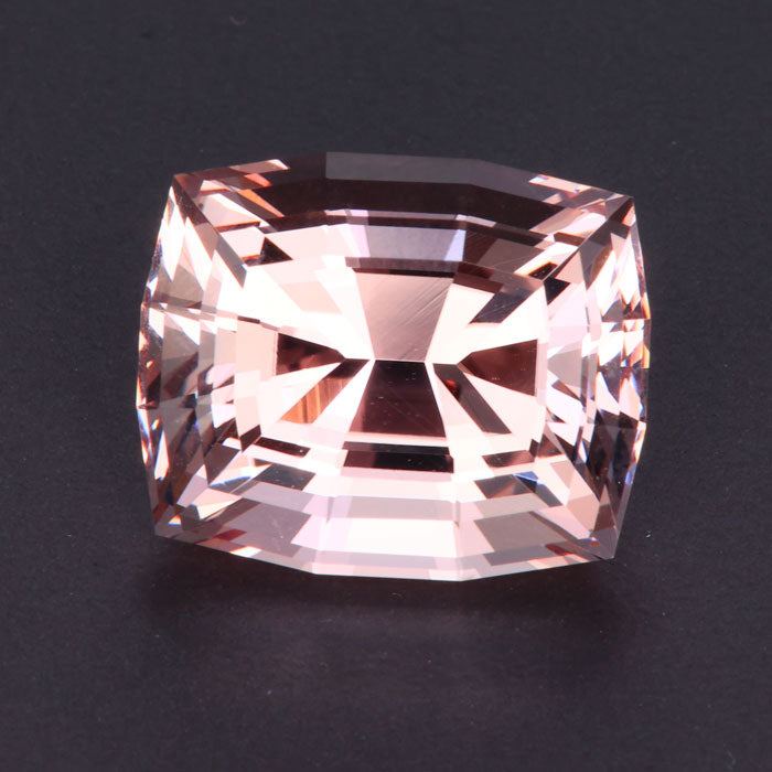 Stepped Antique Cushion Morganite Gemstone 22.73 Carats