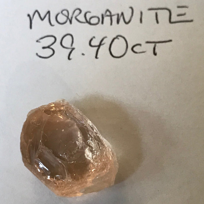 Natural Peach Color Hexagonal Morganite Gemstone 11.00 Carats