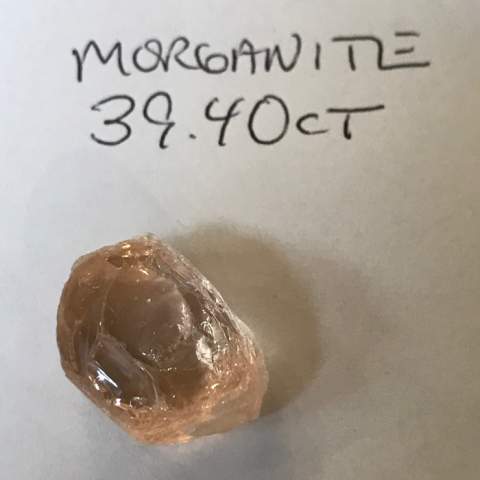 Natural Untreated Morganite Gemstone 19.57 Carats