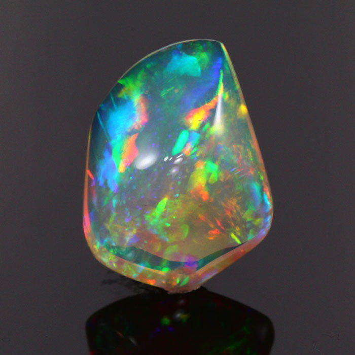 Rainbow Colors Freeform Cabochon Welo Opal Gemstone 14.77 Carats