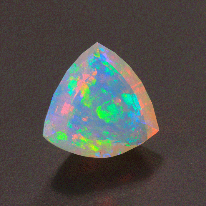 Faceted Shield Shape Opal Gemstone 12.48 Carats
