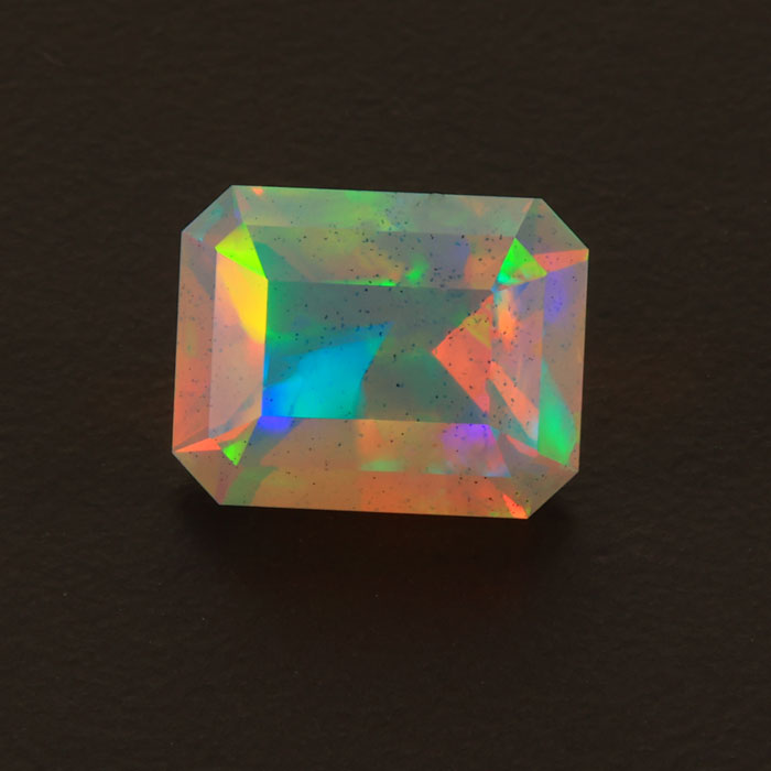 (ON HOLD SB) Faceted Emerald Cut Welo Opal Gemstone 3.23 Carats