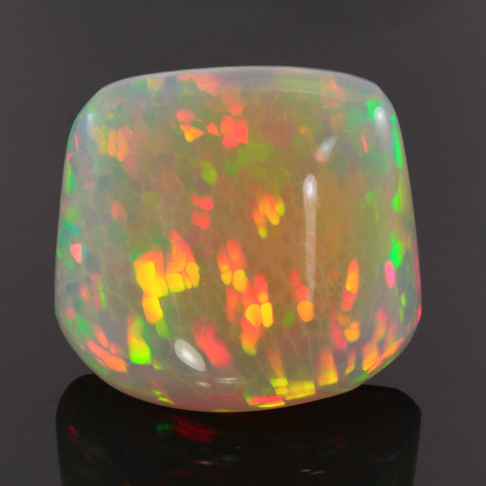 Rainbow Color Honey Comb Pattern Freeform Welo Opal