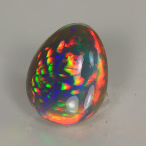 Pear Shape Cabochon Semi Black Welo Opal