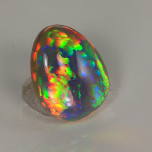 Pear Shape Cabochon Semi Black Welo Opal Gemstone 8.02cts