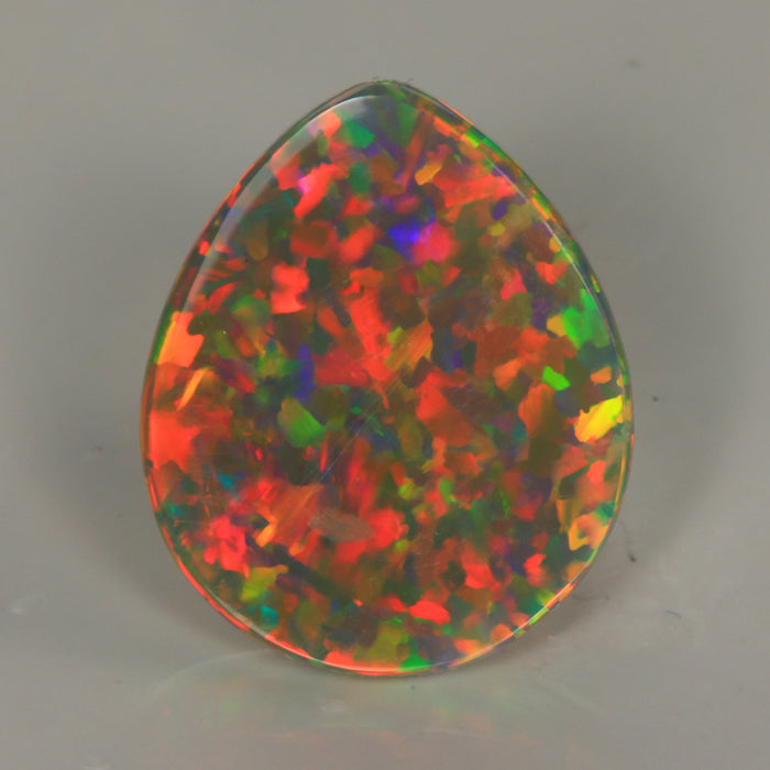 Pear Shape Cabochon Semi Black Welo Opal Gemstone 8.15cts