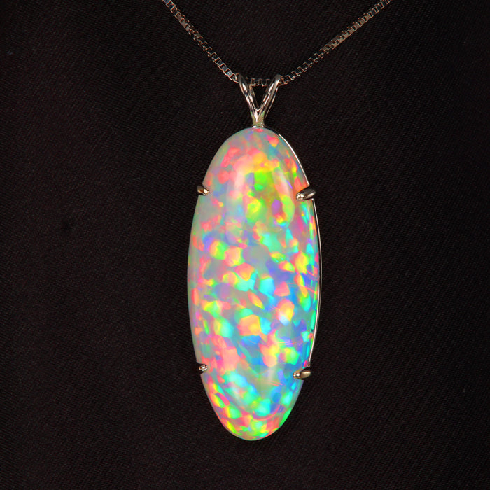 Rainbow in Wait Australian Opal Necklace | Pipe Opal Necklace | NIXIN