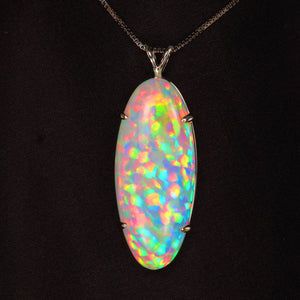 white opal pendant