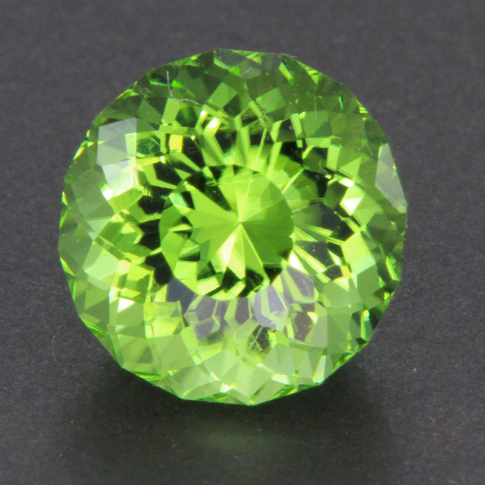 Blue Green Portuguese Round Peridot Gemstone 4.44 Carats