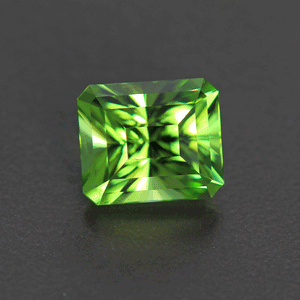 Minty Bluish Green Emerald Cut Peridot Gemstone 5.34 Carats